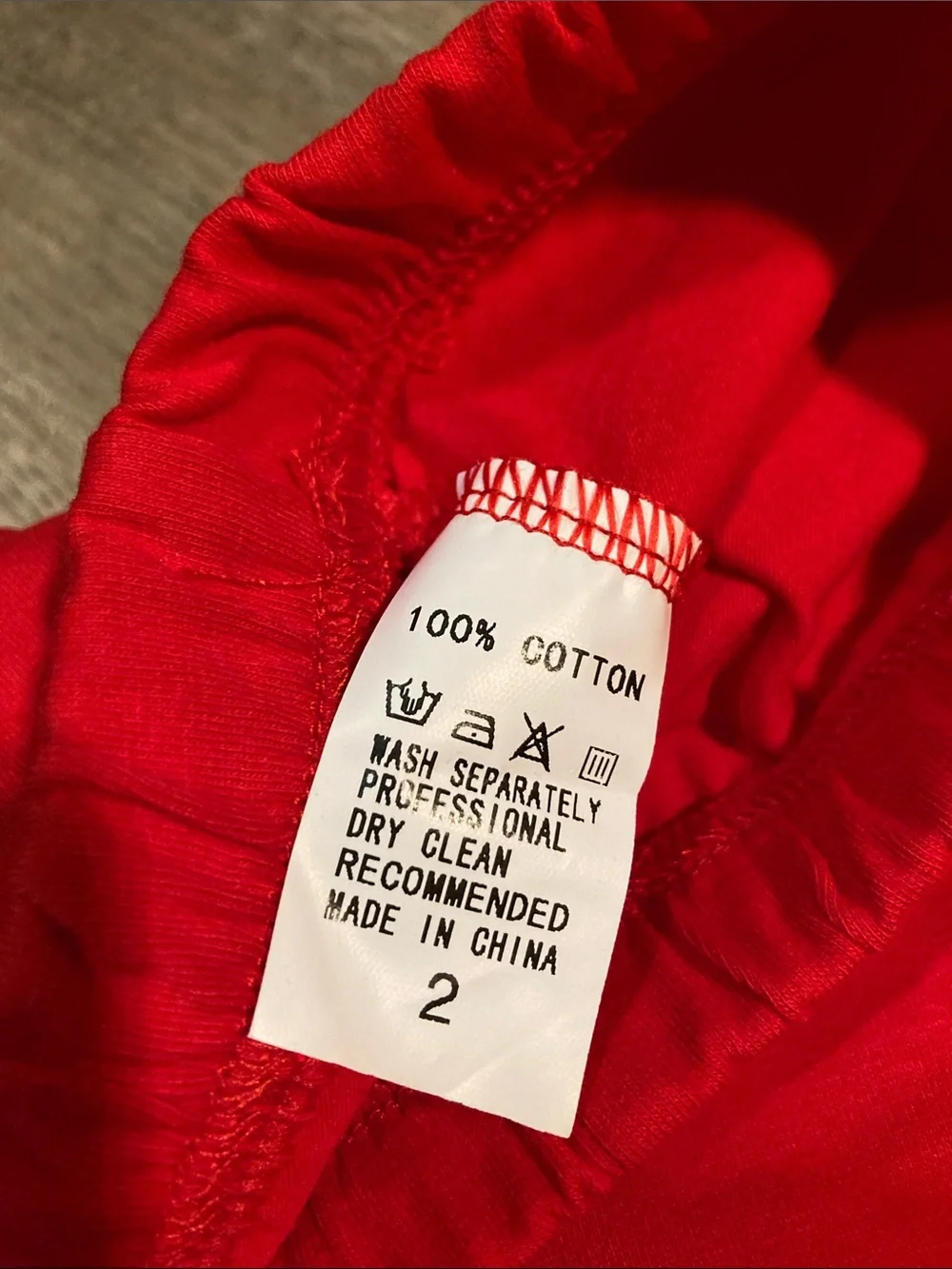Girls Red Ruffle Hem Knit Pants